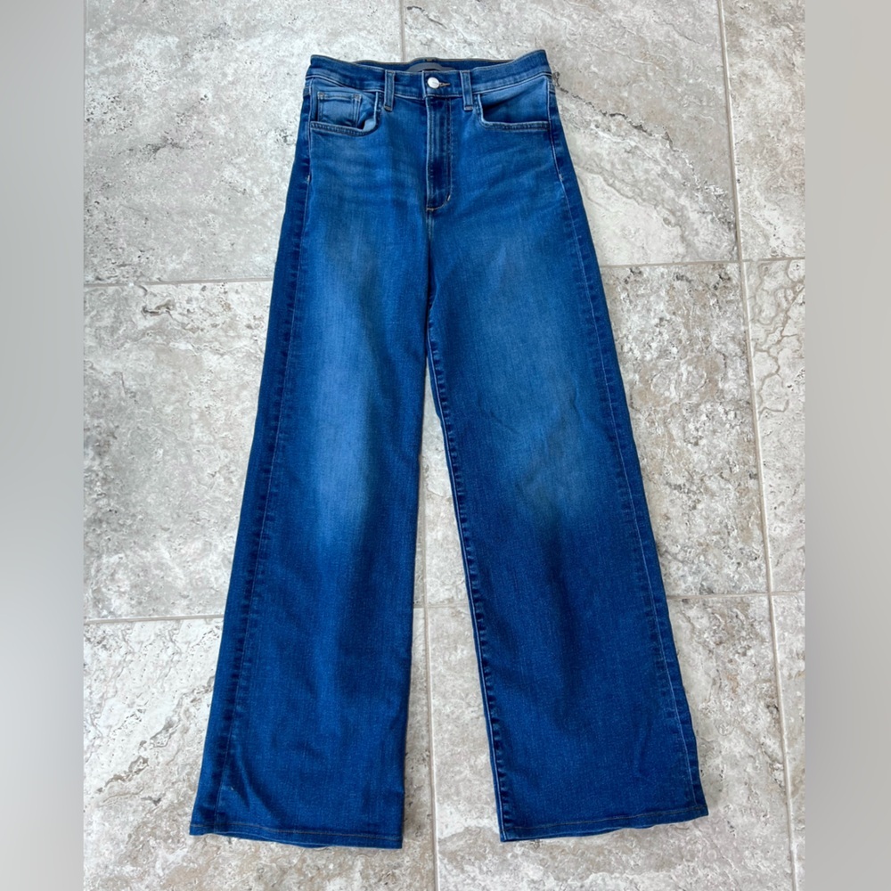 Joes’s The Mia Flawless High Rise Wide Leg Jeans, Move On Dark Blue Wash, 26
